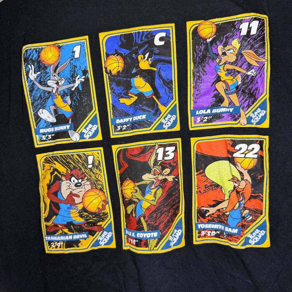 Space Jam: A New Legacy Tune Squad Characters Trading Card Graphic T-Shirt
